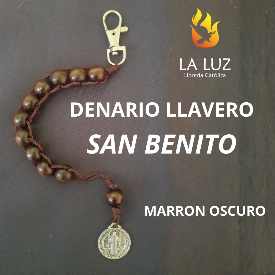 denario-llavero-san-benito-marron-oscuro