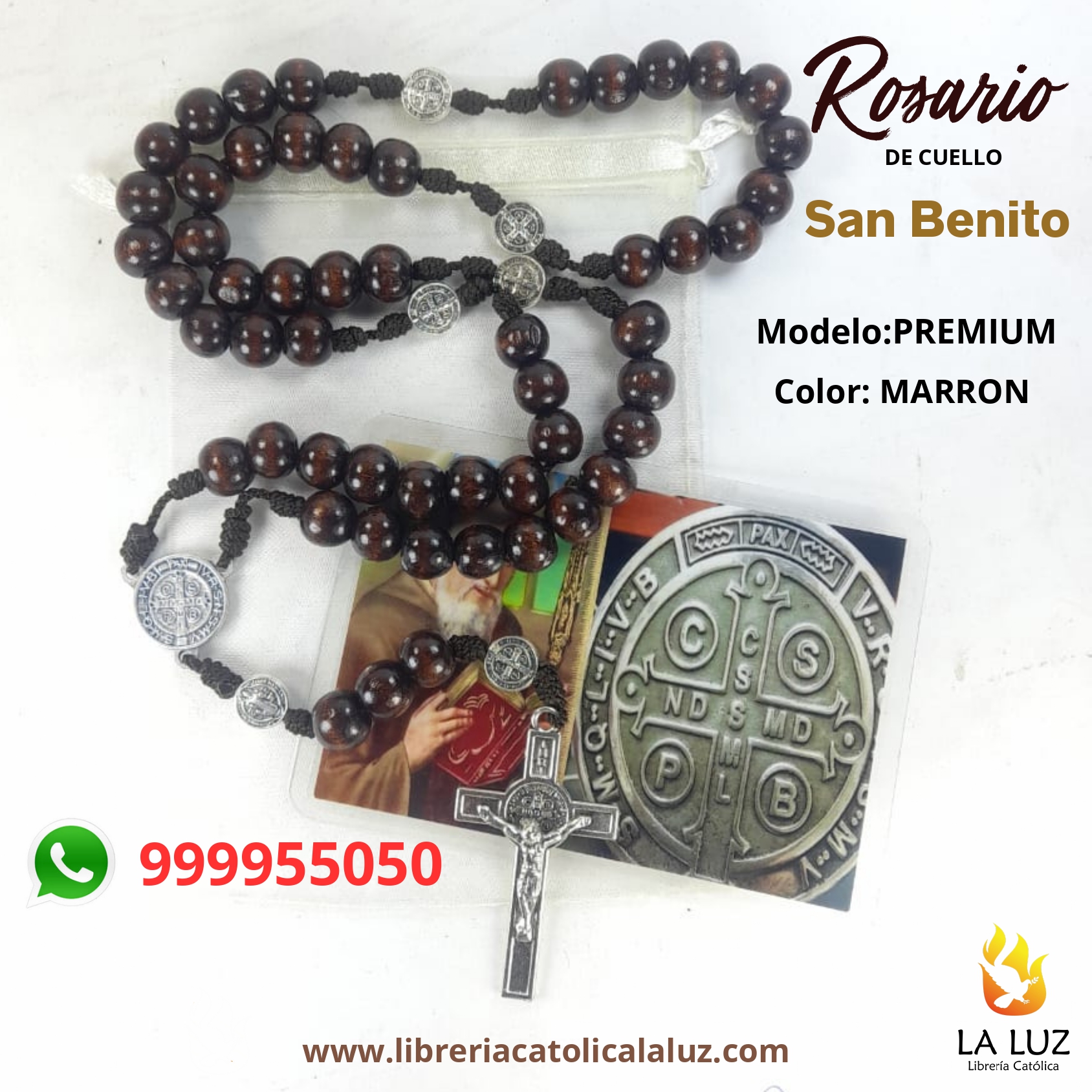rosario-premium-de-cuello-de-san-benito-marron-oscuro