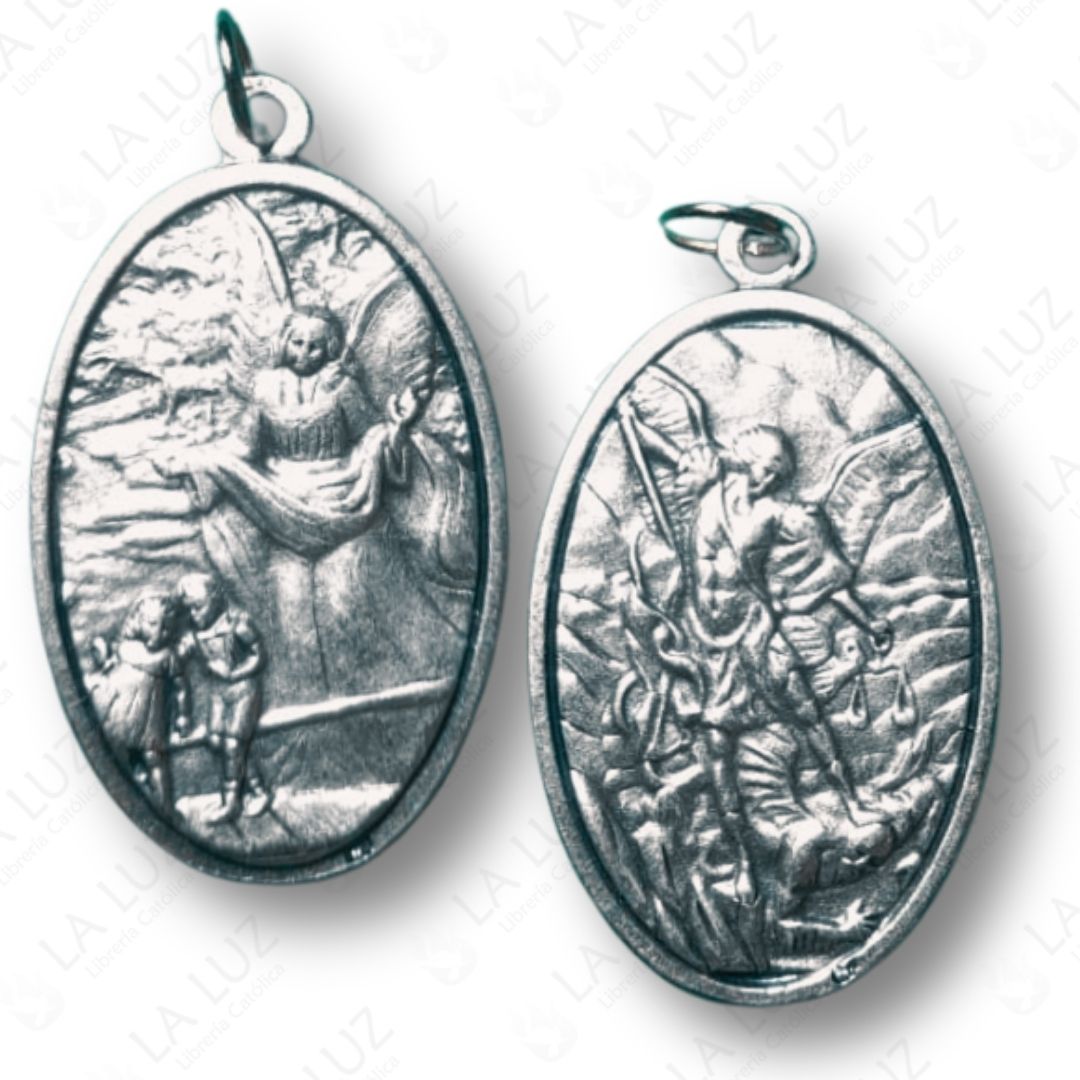 medalla-angel de-la guarda-doble-cara-san-miguel-arcangel-ambos-lados